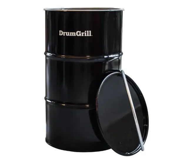 Olievat barbecue 120L - Incl. deksel, mand en grill